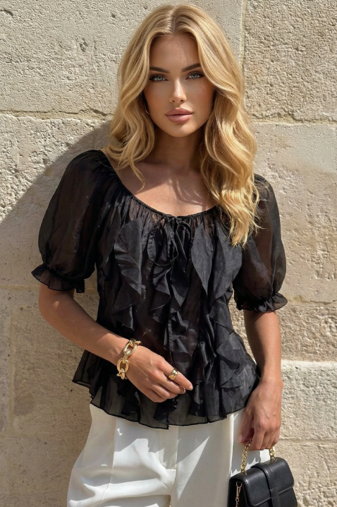 Топ TAROLIA BLACK, Цвят: черен, IVET.BG - Твоят онлайн бутик.