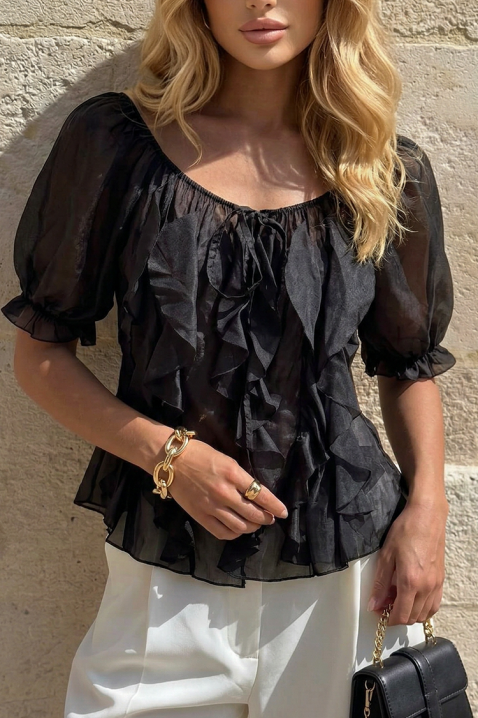 Топ TAROLIA BLACK, Цвят: черен, IVET.BG - Твоят онлайн бутик.