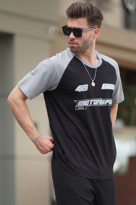 Мъжка тениска RELONDO BLACK, Цвят: черен, IVET.BG - Твоят онлайн бутик.