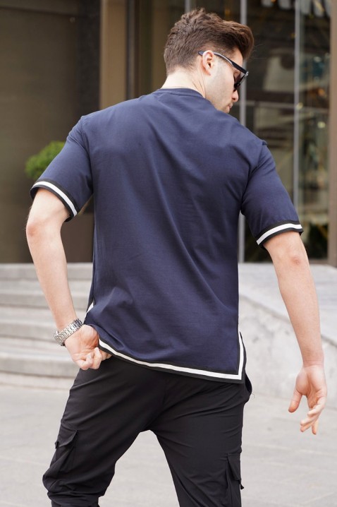 Мъжка тениска VLOMENZO NAVY, Цвят: тъмносин, IVET.BG - Твоят онлайн бутик.