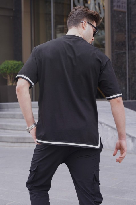 Мъжка тениска VLOMENZO BLACK, Цвят: черен, IVET.BG - Твоят онлайн бутик.