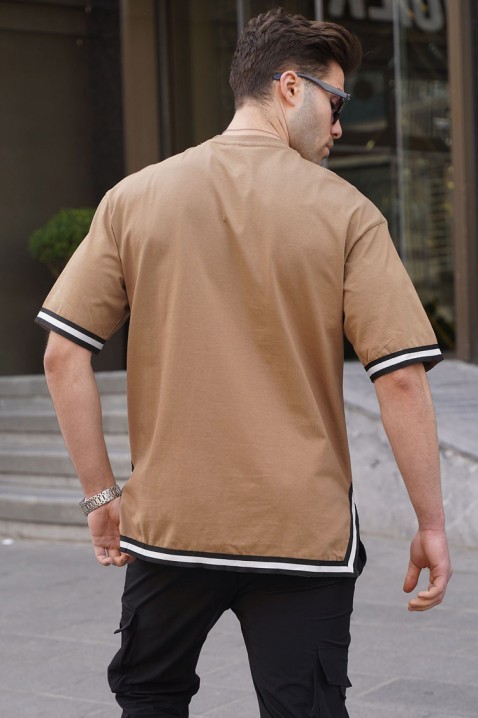 Мъжка тениска VLOMENZO CAMEL, Цвят: светлокафяв, IVET.BG - Твоят онлайн бутик.
