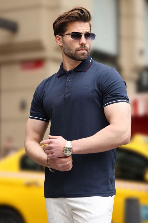 Мъжка тениска RILONZO NAVY, Цвят: тъмносин, IVET.BG - Твоят онлайн бутик.