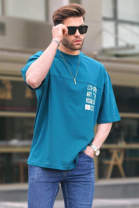 Мъжка тениска MARTILZO PETROL, Цвят: петрол, IVET.BG - Твоят онлайн бутик.