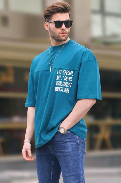 Мъжка тениска MARTILZO PETROL, Цвят: петрол, IVET.BG - Твоят онлайн бутик.