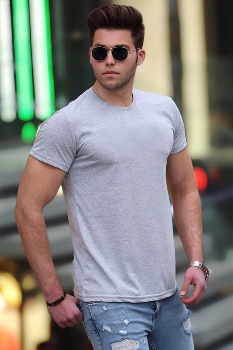 Мъжка тениска DELNIZO GREY, Цвят: сив, IVET.BG - Твоят онлайн бутик.