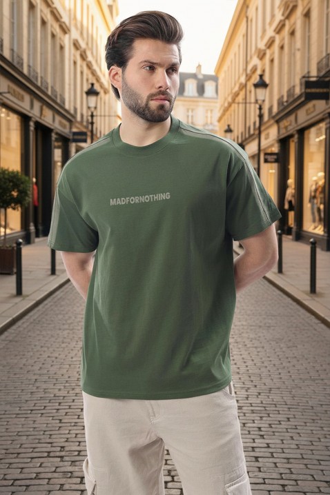 Мъжка тениска CHARLONZO KHAKI, Цвят: каки, IVET.BG - Твоят онлайн бутик.