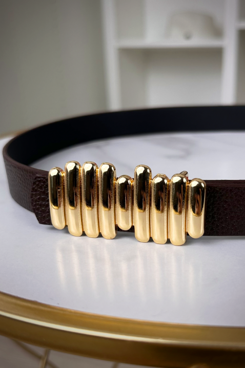 Колан AZINORA BROWN, Цвят: тъмнокафяв , IVET.BG - Твоят онлайн бутик.