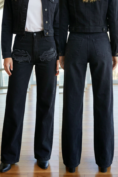 Дънки MERLILDA, Цвят: черен, IVET.BG - Твоят онлайн бутик.