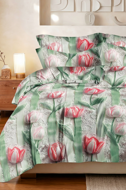 Спален комплект GRONELJY 160x200 cm памук - 3 части, Цвят: многоцветен, IVET.BG - Твоят онлайн бутик.