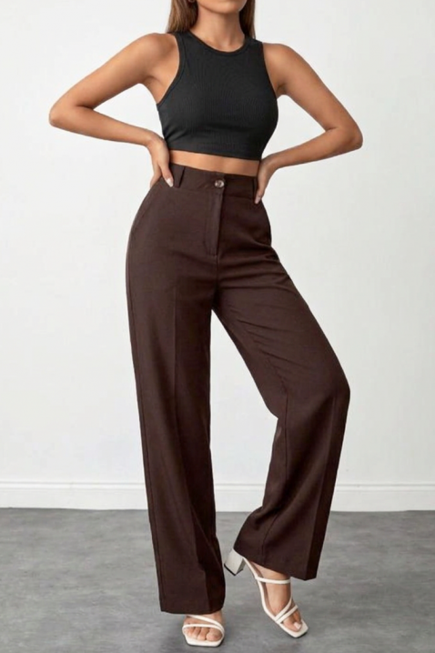 Панталон NIVOLZA, Цвят: кафяв, IVET.BG - Твоят онлайн бутик.