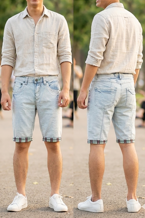 Мъжки къси панталони LORZENO, Цвят: светлосин, IVET.BG - Твоят онлайн бутик.