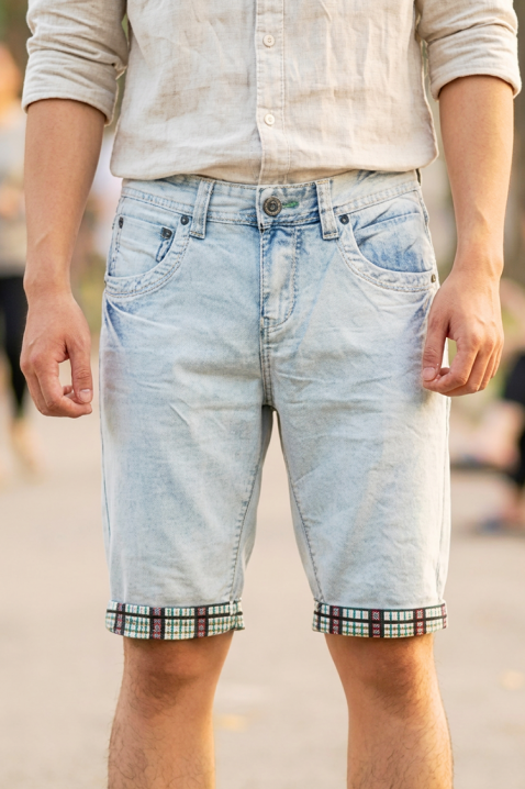 Мъжки къси панталони LORZENO, Цвят: светлосин, IVET.BG - Твоят онлайн бутик.