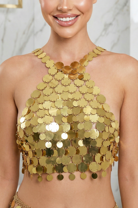 Топ ZLANONZA GOLD, Цвят: златен, IVET.BG - Твоят онлайн бутик.