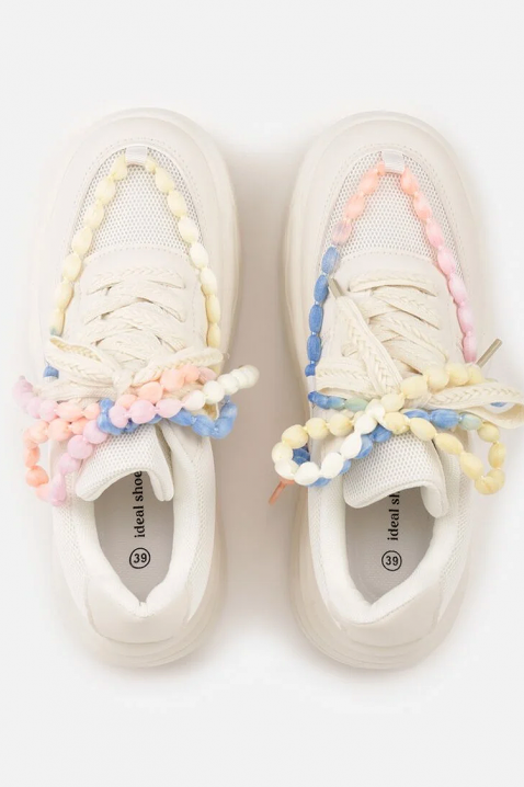 Дамски кецове MOLENZA ECRU, Цвят: екрю, IVET.BG - Твоят онлайн бутик.