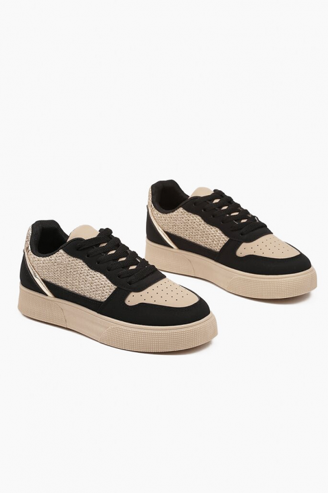 Дамски кецове SELONZA, Цвят: беж с черен, IVET.BG - Твоят онлайн бутик.