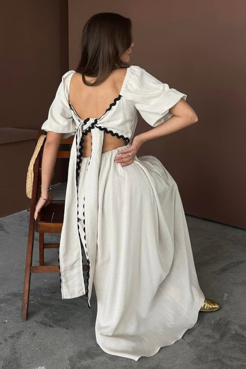 Рокля PRINCELZA, Цвят: екрю, IVET.BG - Твоят онлайн бутик.