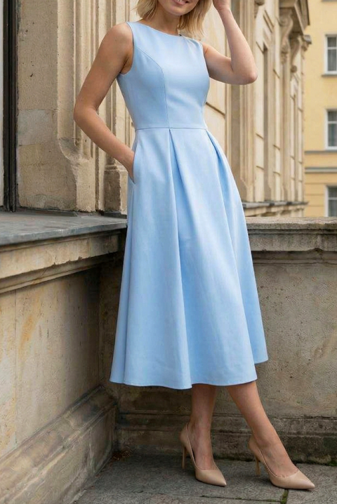 Рокля NELORDA SKY, Цвят: светлосин, IVET.BG - Твоят онлайн бутик.