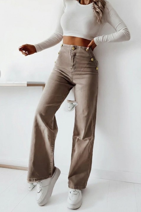 Дънки DANZILA BROWN, Цвят: кафяв, IVET.BG - Твоят онлайн бутик.