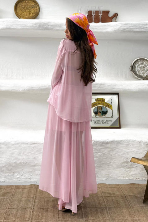 Ефирен и нежен ежедневен комплект в две части MERLINA PINK, Цвят: розов, IVET.BG - Твоят онлайн бутик.