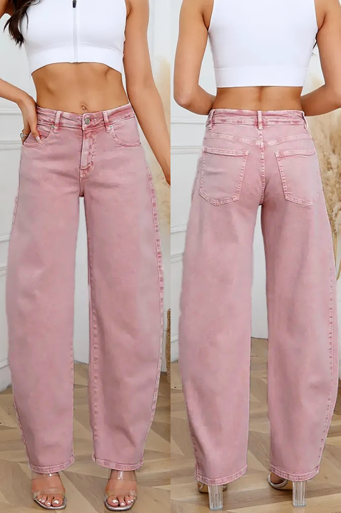 Дънки ZAGROLDA PUDRA, Цвят: пудра, IVET.BG - Твоят онлайн бутик.