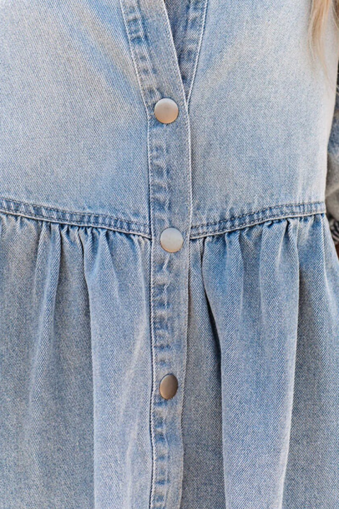 Лятна къса дънкова рокля с копчета по цялата дължина OLBIA, Цвят: деним, IVET.BG - Твоят онлайн бутик.