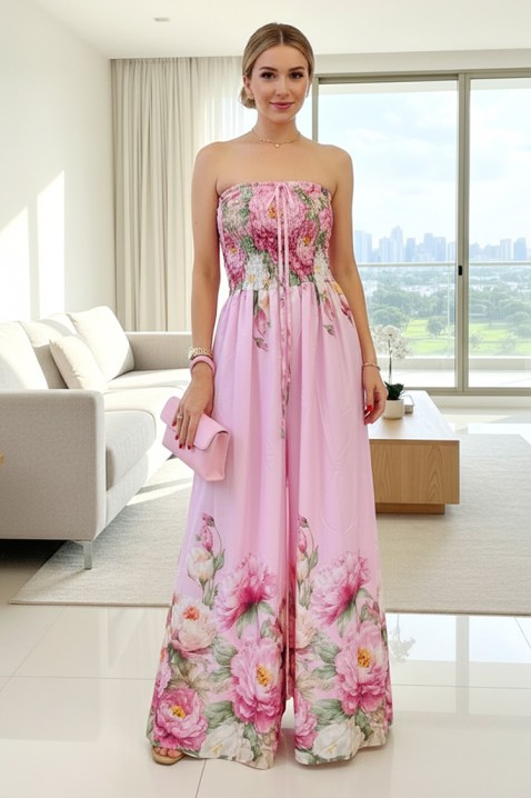 Дамска дълга рокля с флорален принт и бюстие LAREZA, Цвят: многоцветен, IVET.BG - Твоят онлайн бутик.