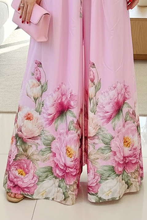 Дамска дълга рокля с флорален принт и бюстие LAREZA, Цвят: многоцветен, IVET.BG - Твоят онлайн бутик.