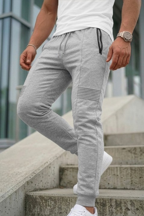 Мъжки спортен пантолон с удобна кройка ICARDI GREY, Цвят: сив, IVET.BG - Твоят онлайн бутик.