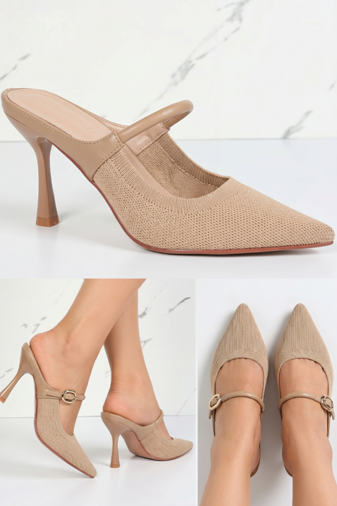 Елегантни дамски обувки с остър връх и ток VITARITA BEIGE, Цвят: беж, IVET.BG - Твоят онлайн бутик.