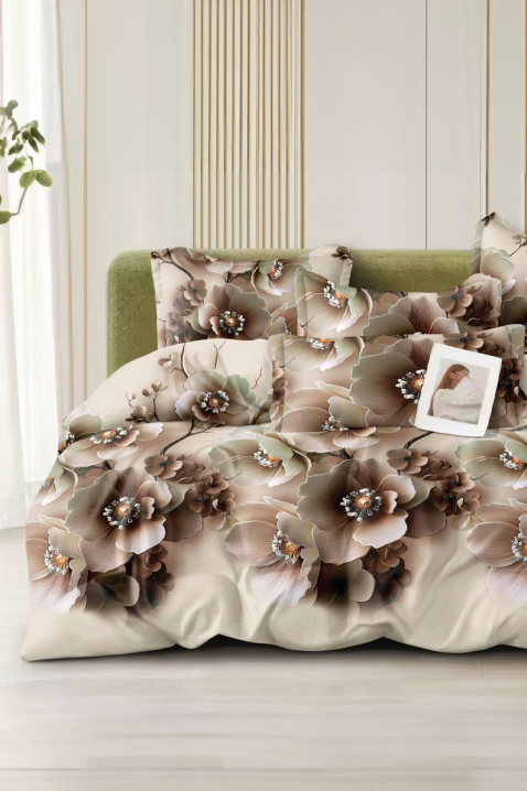 Стилен спален комплект от четири части с флорален дизайн FLORYANA 200x220 cm, Цвят: многоцветен, IVET.BG - Твоят онлайн бутик.