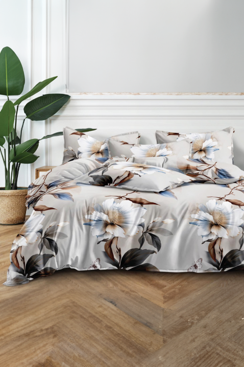 Стилен спален комплект от четири части с флорален дизайн ADOVERA 200x220 cm, Цвят: многоцветен, IVET.BG - Твоят онлайн бутик.