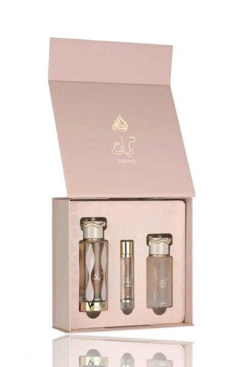 Унисекс арабски комплект Lattafa Teriaq Edp 100 ml + Edp 12 ml + Hair Mist 50 mlIVET.BG - Твоят онлайн бутик.