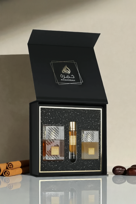 Унисекс арабски комплект Lattafa Khamrah Edp 100 ml + Edp 12 ml + Hair Mist 50 mlIVET.BG - Твоят онлайн бутик.