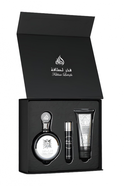 Мъжки арабски комплект Lattafa Fakhar Men Edp 100 ml + Edp 12 ml + Shower Gel 100 mlIVET.BG - Твоят онлайн бутик.