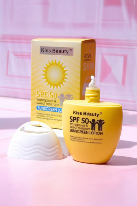 Слънцезащитен лосион КISS BEAUTY SPF 50IVET.BG - Твоят онлайн бутик.