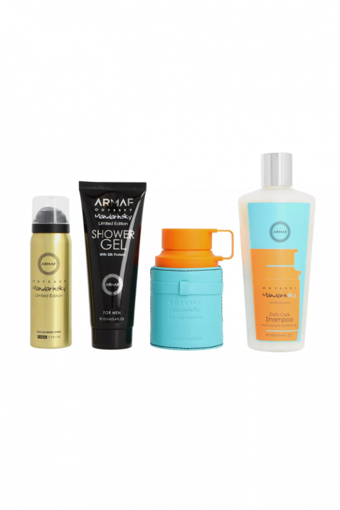 Мъжки арабски комплект Armaf Odyssey Mandarine Sky Edp 100 ml + Perfume Body Spray 50 ml + Shower Gel 100 ml + Shampoo 100 mlIVET.BG - Твоят онлайн бутик.