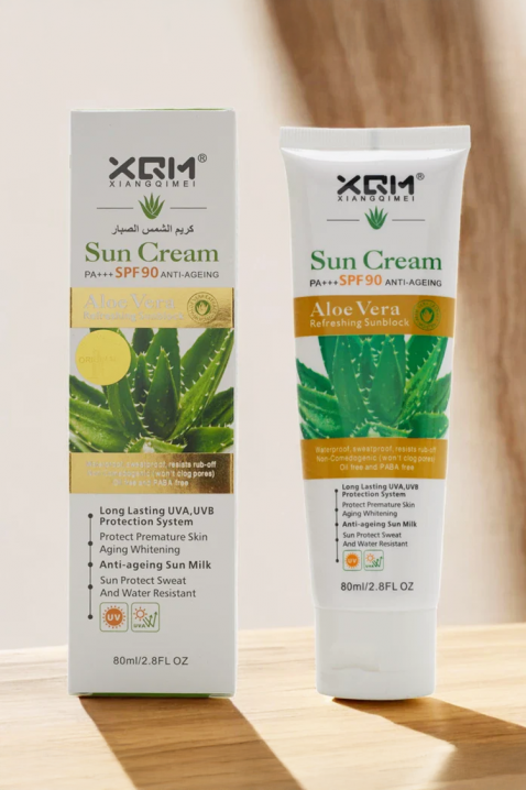 Oсвежаващ слънцезащитен крем с aлое вера XQM Sun Protect SPF 90 - 80 mlIVET.BG - Твоят онлайн бутик.