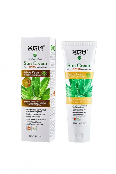 Oсвежаващ слънцезащитен крем с aлое вера XQM Sun Protect SPF 90 - 80 mlIVET.BG - Твоят онлайн бутик.