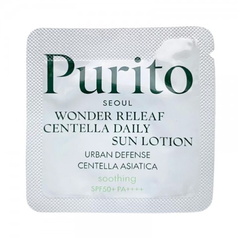 PURITO SAMPLE Wonder Releaf Centella Daily Sun Lotion SPF 50+ PA++++ 1 gIVET.BG - Твоят онлайн бутик.
