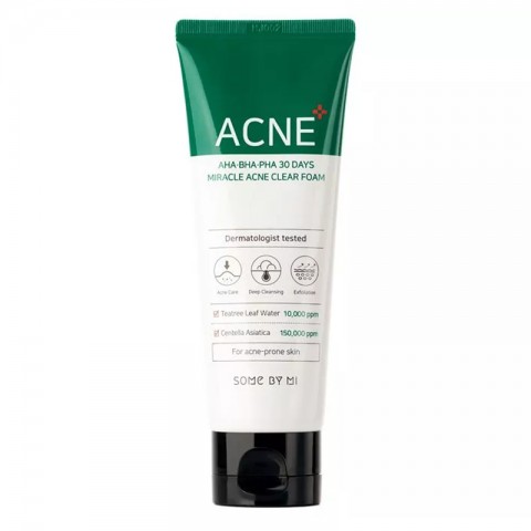 SomeByMi AHA-BHA-PHA 30 Days Miracle Acne Clear Foam 100mlIVET.BG - Твоят онлайн бутик.