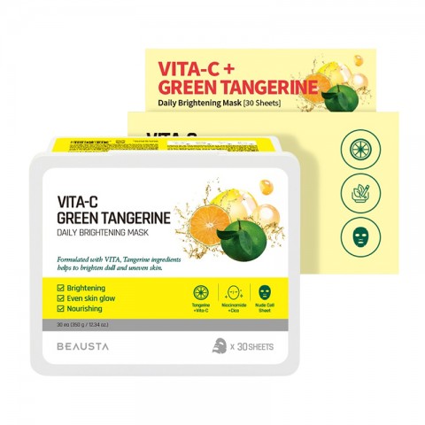BEAUSTA Cicarecipe Green Tangerine Daily Vita Mask комплект 30 брояIVET.BG - Твоят онлайн бутик.