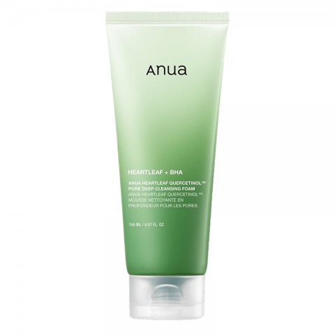 ANUA Heartleaf Quercetinol Pore Deep Cleansing Foam с кверцетинол и листа от хамамелис 150 mlIVET.BG - Твоят онлайн бутик.