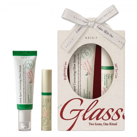[AXIS-Y] Glass Skin Duo Set 50 ml face serum + 10 ml eye serumIVET.BG - Твоят онлайн бутик.