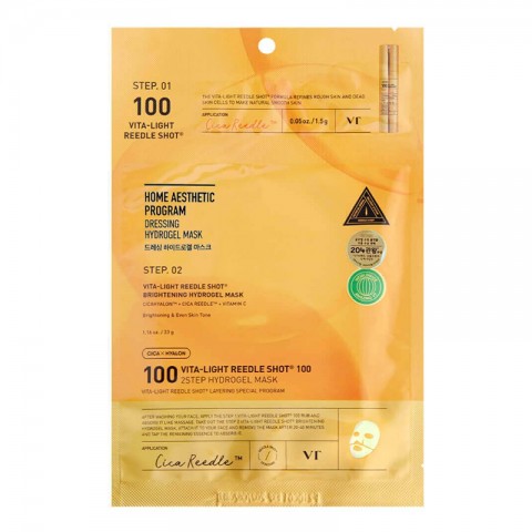 VT COSMETICS VITA-LIGHT REEDLE SHOT 100 2STEP HYDROGEL MASK 1,5 g + 33 gIVET.BG - Твоят онлайн бутик.