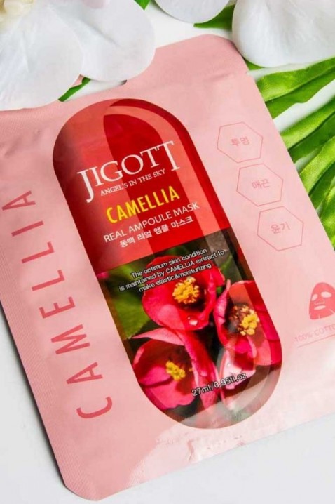 Jigott Camellia Real Ampoule Mask 27 mlIVET.BG - Твоят онлайн бутик.