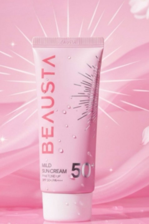 BEAUSTA Mild Sun Cream Pink Tone-Up SPF50+ 50 mlIVET.BG - Твоят онлайн бутик.