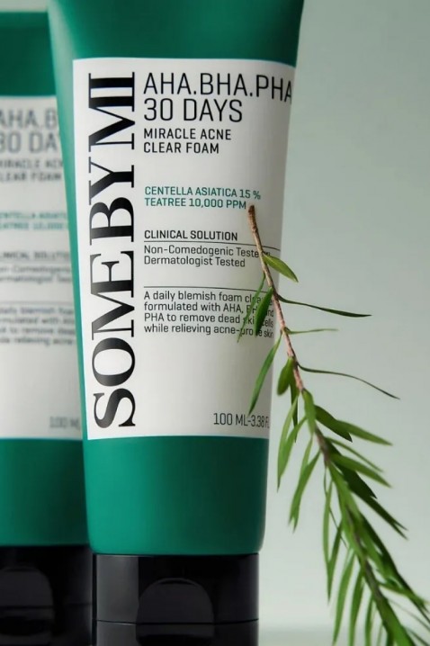 SomeByMi AHA-BHA-PHA 30 Days Miracle Acne Clear Foam 100mlIVET.BG - Твоят онлайн бутик.