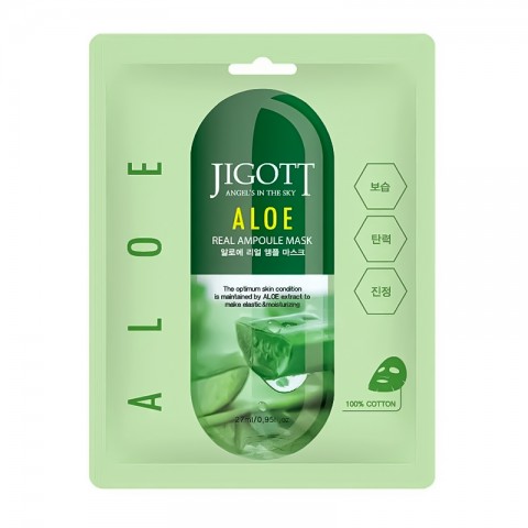 Jigott Aloe Real Ampoule Mask 27 mlIVET.BG - Твоят онлайн бутик.