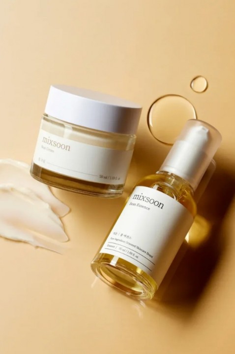 MIXSOON Bean Glass Skin Duo комплект за лице с екстракт от соя (Bean Essence 50 ml x 1 + Bean Cream 50 ml x 1)IVET.BG - Твоят онлайн бутик.